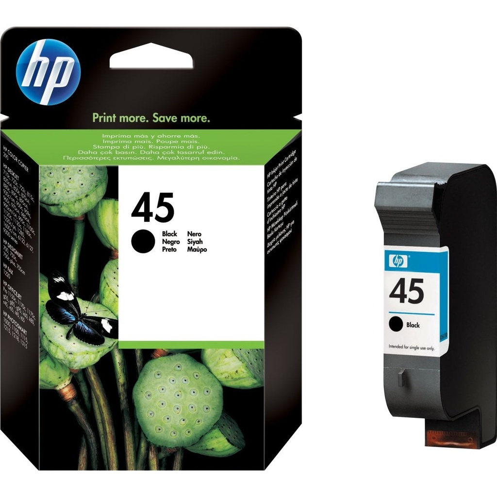 Cartus cerneala HP DJ 970 C,DJ 700,OJ R 45,DJ 820 C,OJ K 60,DJ 1125 C,DJ 959 C,DJ 6127,DJ 722 C,OJ G 55,DJ 1100 C,DJ 930 C,DJ 6120,DJ 710 C,OJ R 80 XI,DJ 995 C,DJ 890 C,OJ PRO 1170 C,DJ 1600,DJ 750 C,OJ T 45,DJ 980 C,DJ 850 C,OJ K 80,DJ 1220,DJ 960 C NR.45,51645AE Black Original