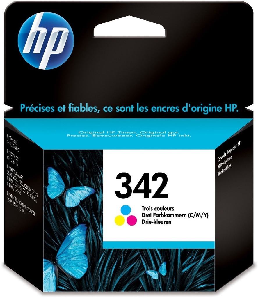 Cartus cerneala Tri-Colour HP DJ 5443, PS C 3180, OJ 6315, PS C 4100, PS 2575, PS C 4190, PS C 1510, DJ 5440, PS C 3170, OJ 6310, PS C 3180 S, PS 2570, PS C 4180, PS 7850, DJ 5432, PS C 3100 NR.342 5ml Cyan/Magenta/Yellow Original