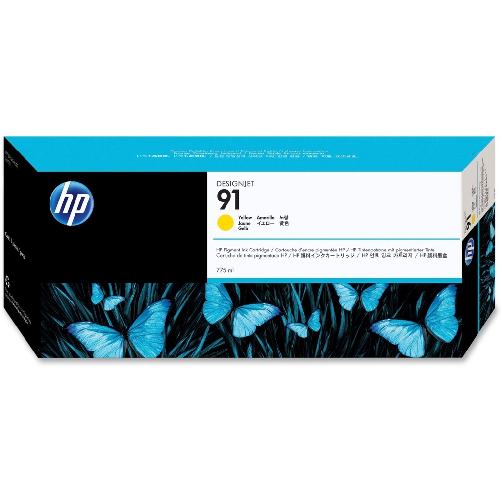 Cartus cerneala HP Designjet Z6100 A0 42', Z6100 A0 60', Z6100PS A0 42', Z6100PS A0 60' NR.91 C9469A Yellow Original