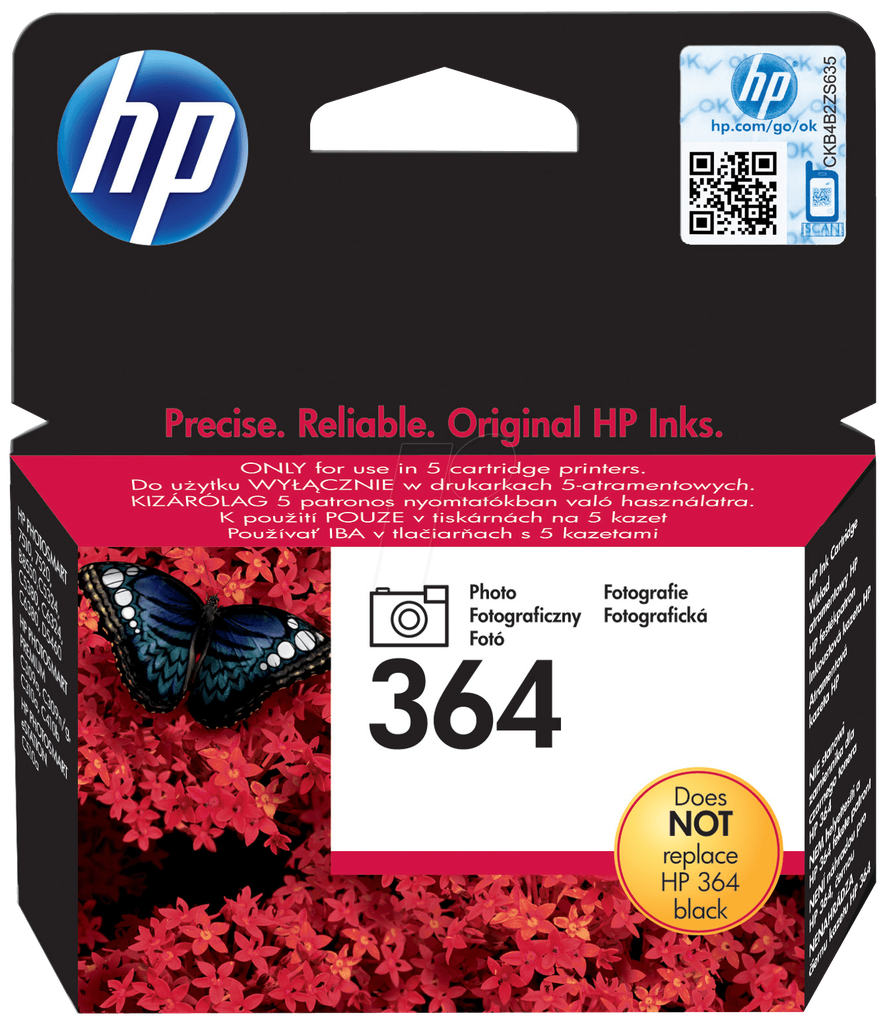Cartus cerneala HP PS D 5460, PS C 309, PS D 5468, PS C 5324, PS C 6324, PS D 5400, PS D 5463, PS C 309 G, PS PRO B 8550, PS C 5380, PS C 6380 NR.364 NR.364 CB317EE Photo Black Original