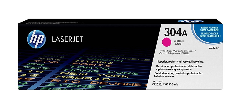 Cartus toner HP Color LJ CP2025, Color LJ CM2320, Color LJ CP2020, NR.304A, HP 304A, CC533A, 2.8k, Magenta, Original