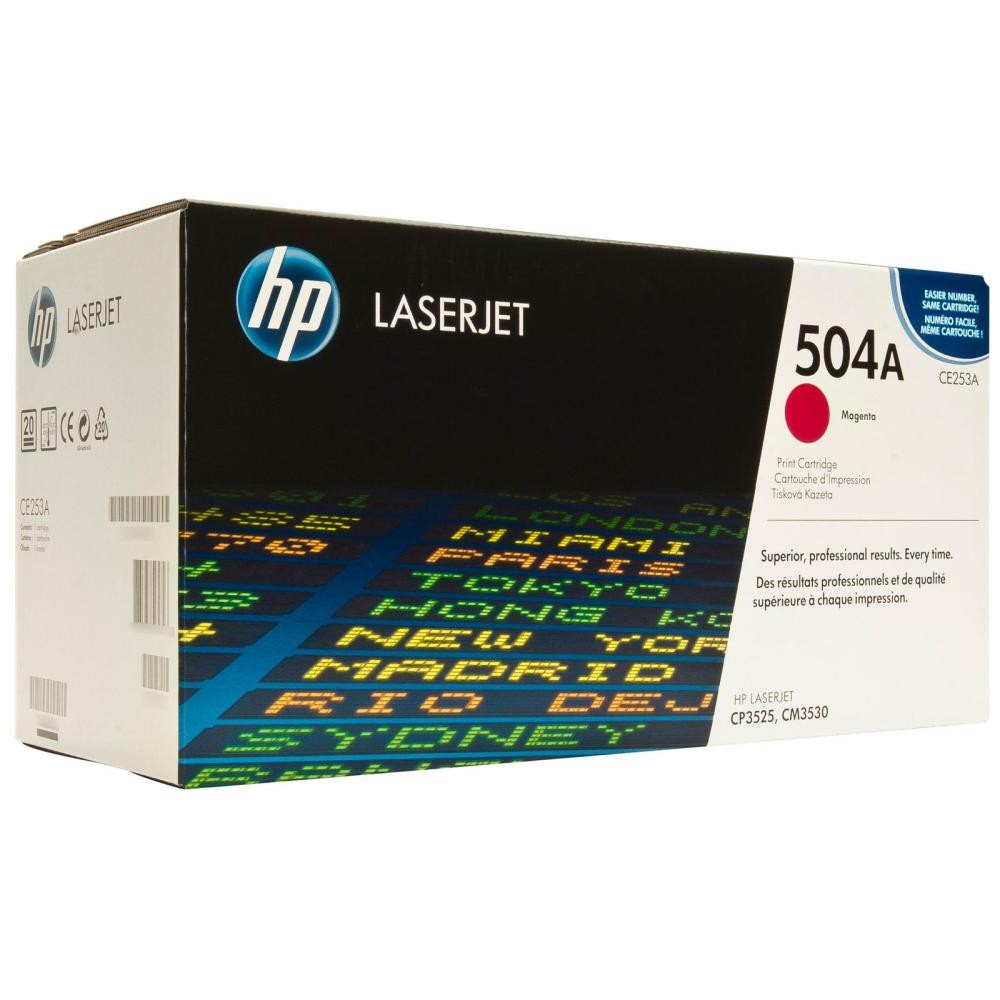 Cartus toner HP Color LJ CM3530, Color LJ CP3525, NR.504A, HP 504A, CE253A, 7k, Magenta, Original