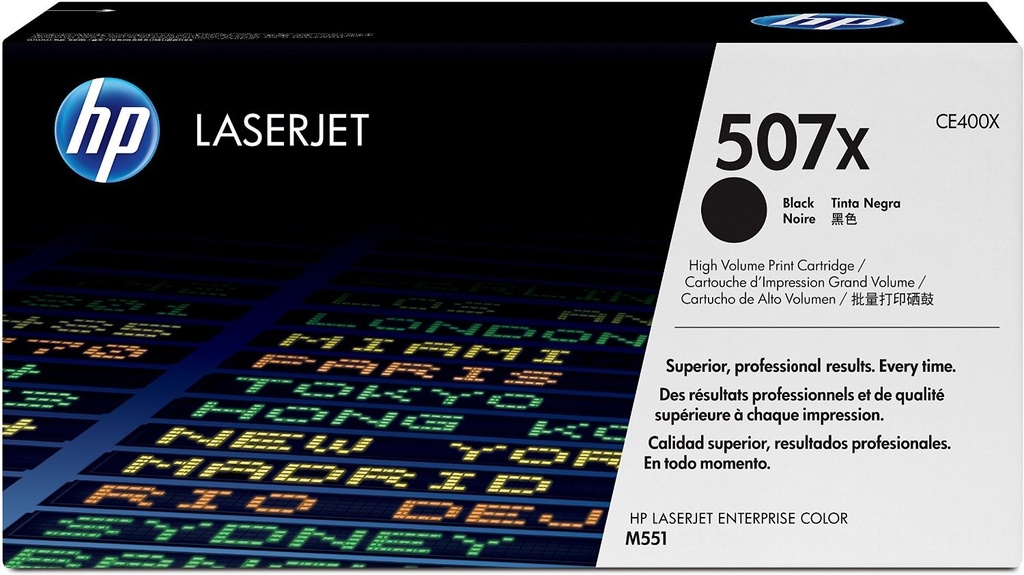 Cartus toner HP LJ Enterprise 500 color MFP M575dn, LJ Enterprise 500 color M551 NR.507X 11k Black Original