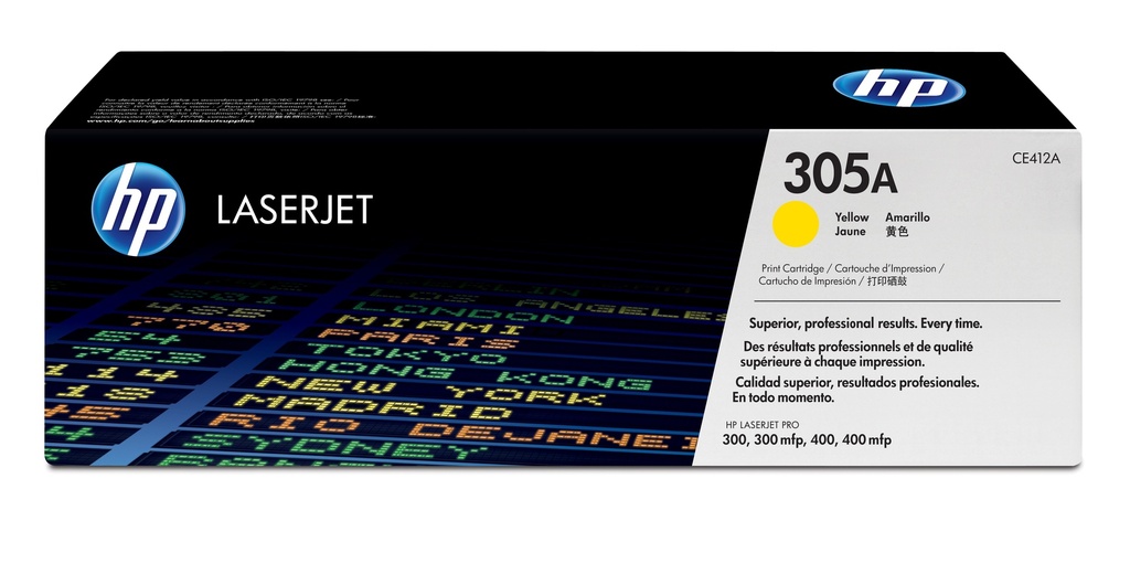 Cartus toner HP LJ Pro 300 color M375, LJ Pro 400 color M451, LJ PRO 400 M 475, LJ Pro 300 color M351 NR.305A 2.6k NR.305A CE412A 2.6k Yellow Original