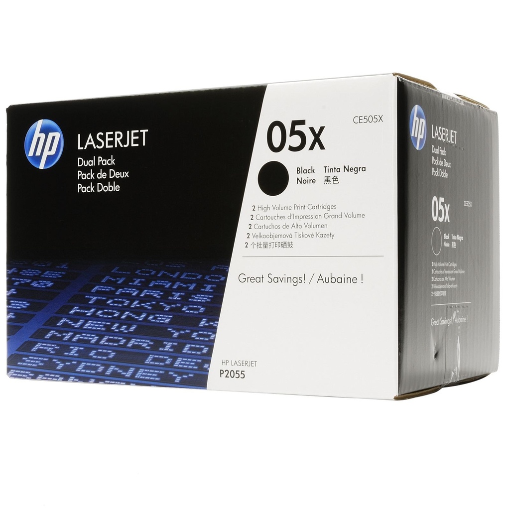 Cartus toner Dual Pack HP LJ P 2050, LJ P 2055, LJ P 2035, NR. 05X, HP 05X, 6.5k, Black, Original