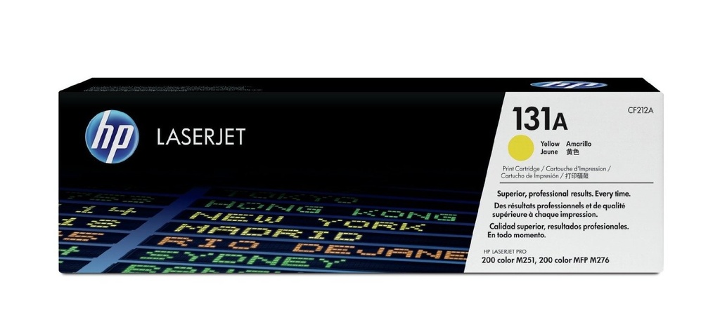 Cartus toner HP LJ Pro 200 color MFP M276, LJ Pro 300 color M351, LJ Pro 200 color M251 NR.131A NR.131A CF212A 1.8k Yellow Original