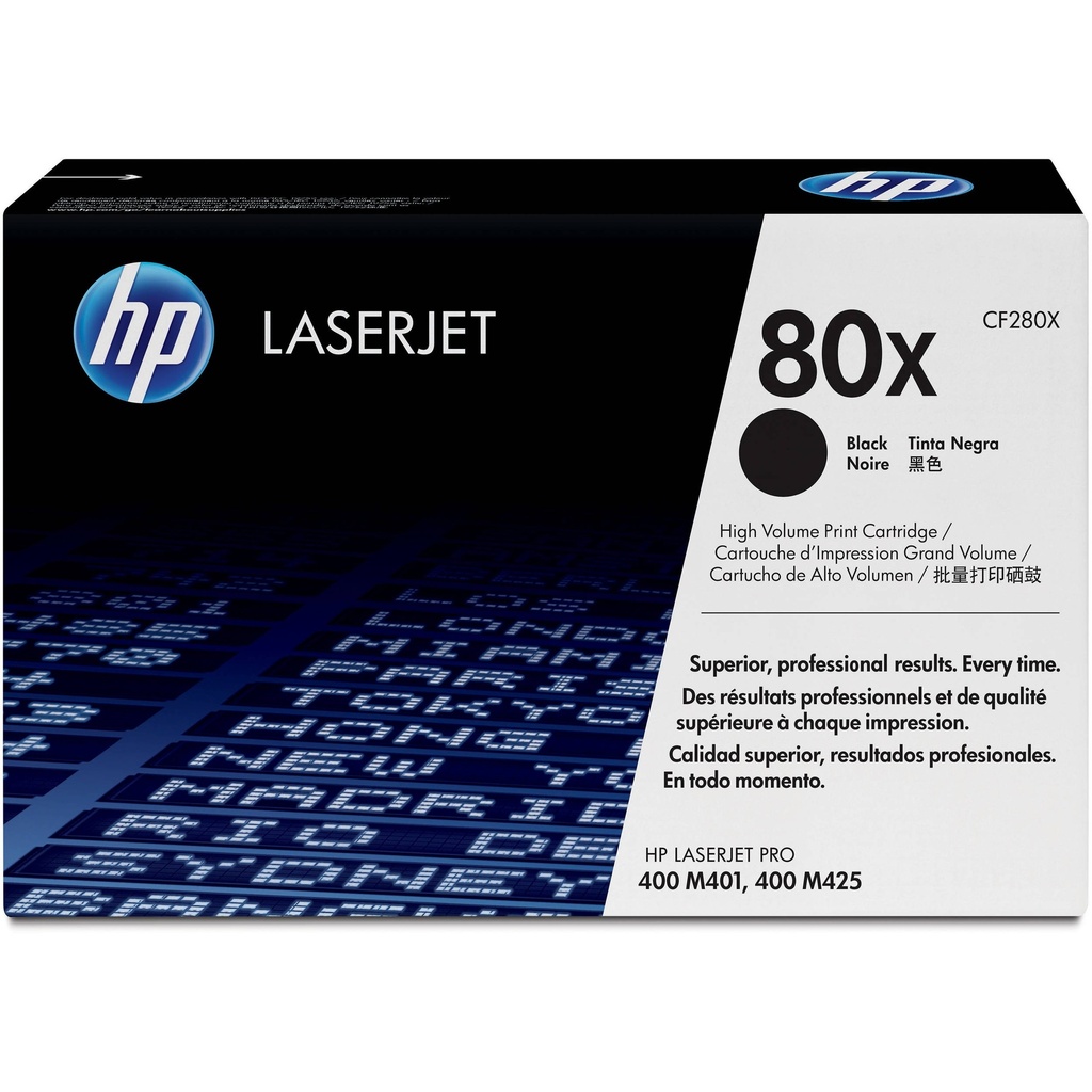 Cartus toner HP LJ Pro 400 MFP M425DN, LJ Pro 400 M401DNE, LJ Pro 400 M401D, LJ Pro 400 MFP M425DW, LJ Pro 400 M401DW, LJ Pro 400 M401DN, LJ Pro 400 M401A, NR.80X, 6.9k, Black, Original
