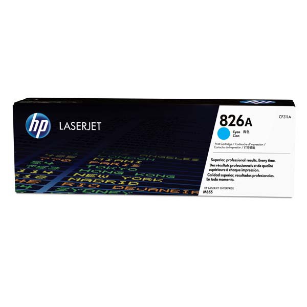 Cartus toner HP LaserJet Enterprise M855DN, M855X+, M855X+ NFC, M855XH NR.826A CF311A 31.5k Cyan Original