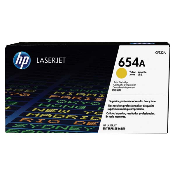 Cartus toner HP LJ Enterprise M651DN, M651N, M651XH nr. 654A CF332A Yellow 15k Original