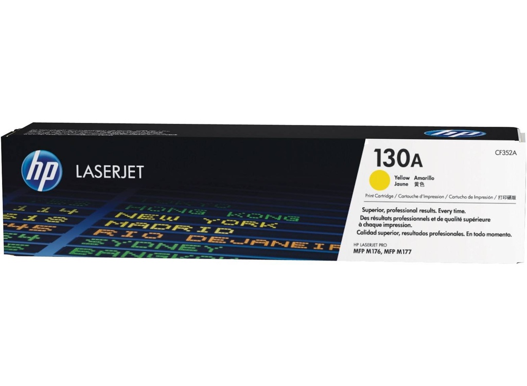 Cartus toner HP Color LJ Pro M176N, Color LJ Pro M177FW, NR.130A, HP 130A, CF352A, 1k, Yellow, Original