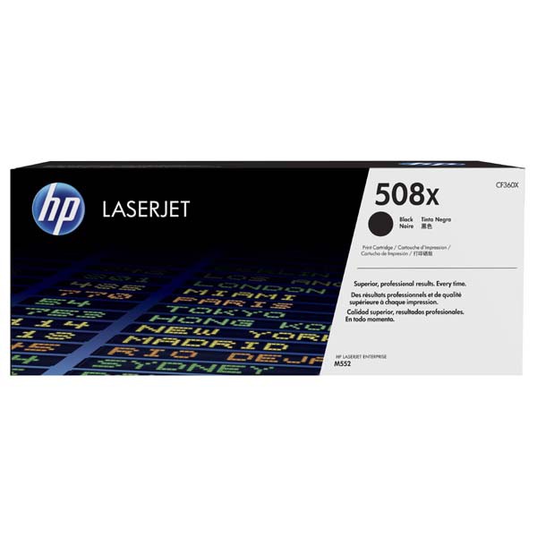 Cartus toner HP MFP Mngd M577DNM, M553DNM, M552DN, M553DN, M553N, M553X, M577C, M577DN, M577F, NR.508X CF360X 12.5k Black Original