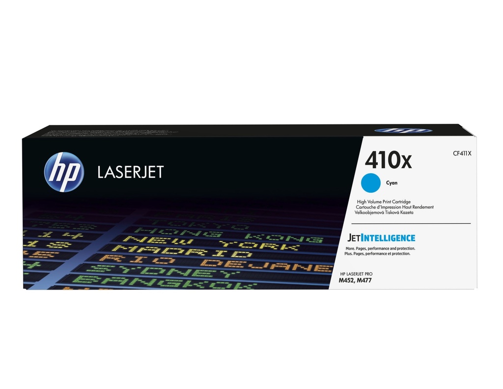 Cartus toner HC HP Color LJ Pro M452, M477, NR.410X, HP 410X, 5k, NR.410X, CF411X, 5k, Cyan, Original