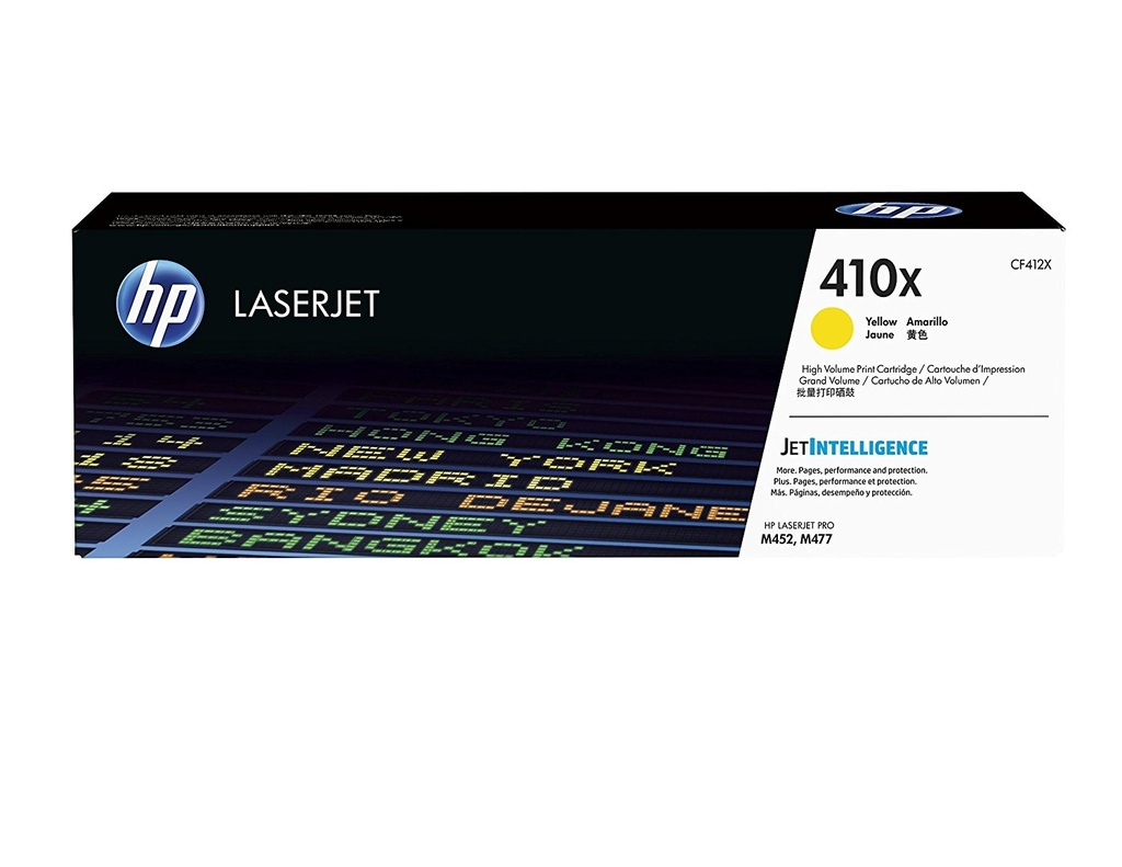Cartus toner HC HP Color LJ Pro M452, M477 NR.410X, 5k, NR.410X, HP 410X, CF412X, 5k, Yellow, Original