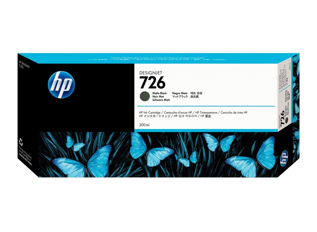Cartus cerneala HP DJ T 2300, DJ T 795, DJ 1200 NR.726 300ml Matt Black Original