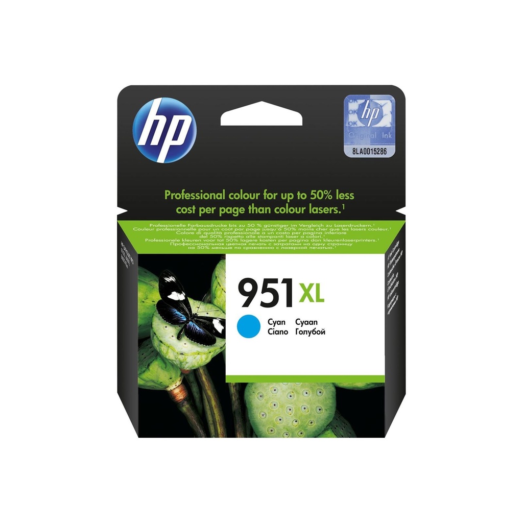 Cartus cerneala HP OfficeJet Pro 251DW, Pro 276DW, Pro 8100 N811A, Pro 8600A E-AIO, Pro 8600A Plus E-AIO, Pro 8610 e-AIO, Pro 8620 e-AIO NR.951XL Cyan Original