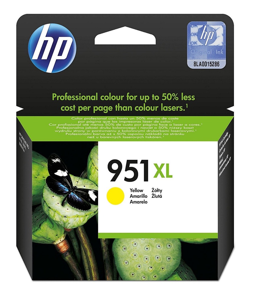 Cartus cerneala HP OfficeJet Pro 251DW, Pro 276DW, Pro 8100 N811A, Pro 8600A E-AIO, Pro 8600A Plus E-AIO, Pro 8610 e-AIO, Pro 8620 e-AIO NR.951XL Yellow Original