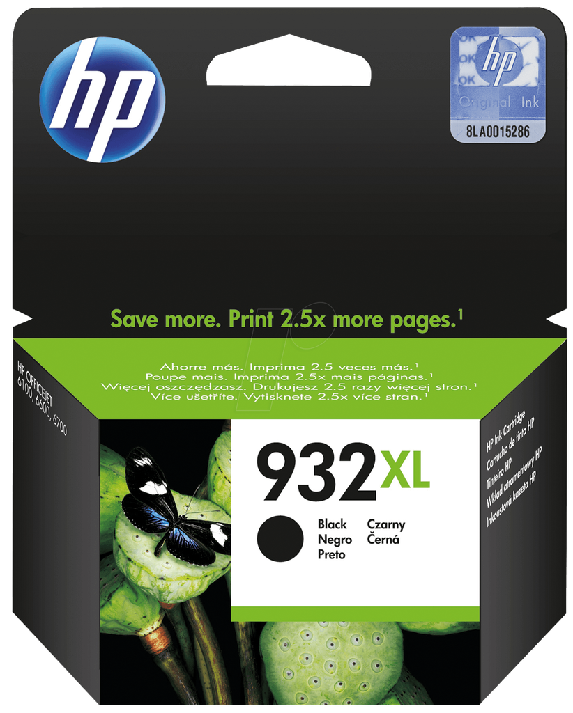 Cartus cerneala HP OJ 7610 AIO, OJ 6700, OJ 6100, OJ 7110, OJ 6600 NR.932XL Black Original