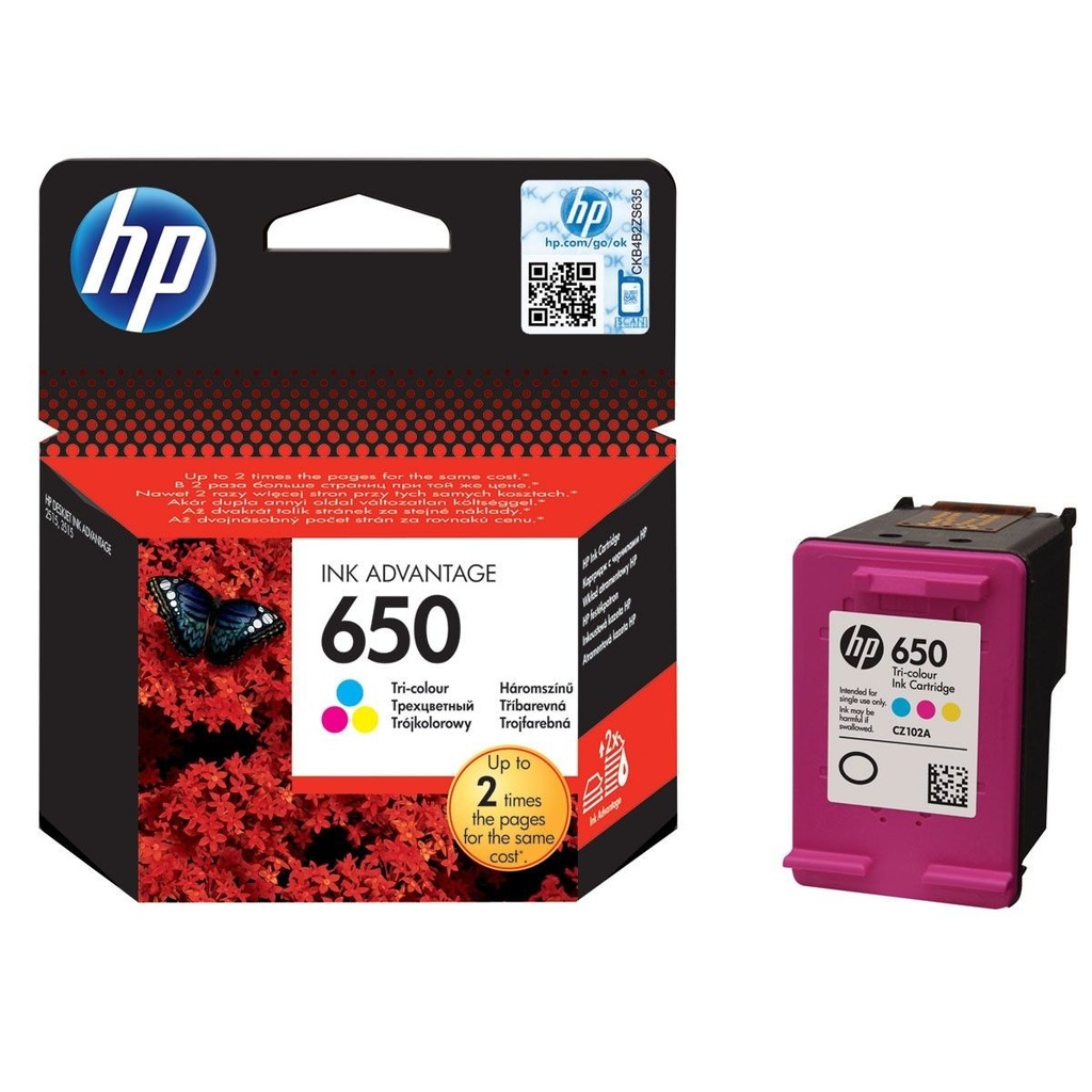 Cartus cerneala Tri-Colour HP DJ Advantage 3515 NR.650 Cyan/Magenta/Yellow Original
