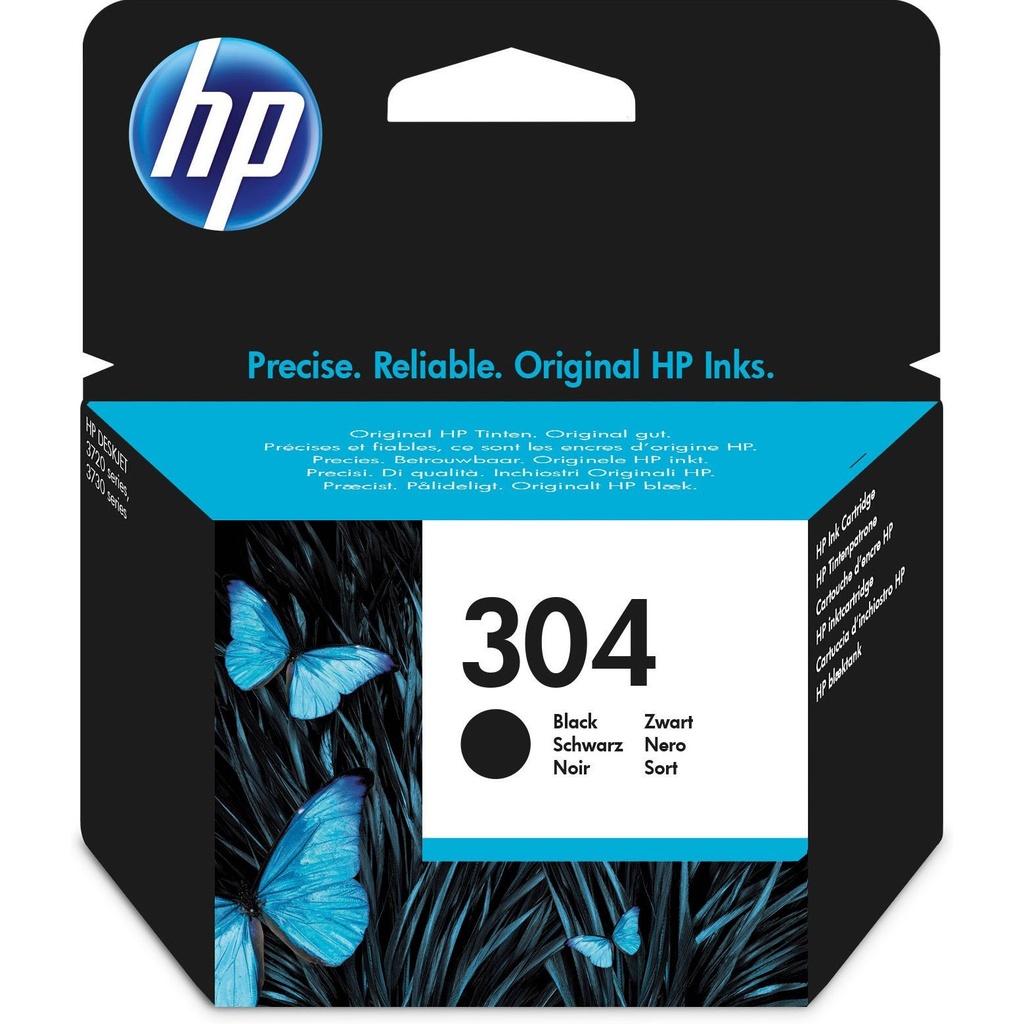 Cartus cerneala HP Deskjet 2620 AIO, 2630 AIO, 3750 AIO, 3760 AIO, NR.304 Black Original