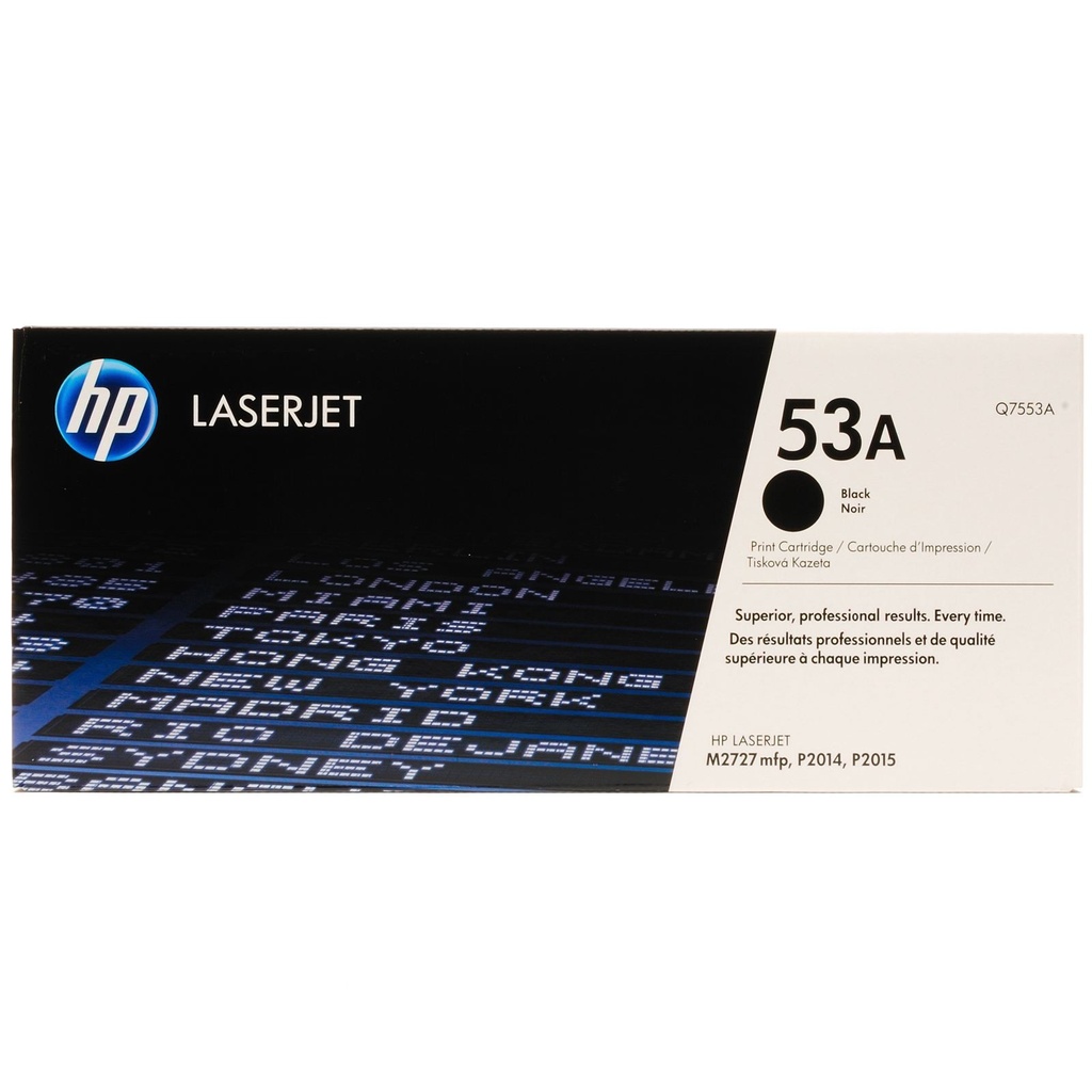 Cartus toner HP LJ M 2727, LJ P 2014, LJ P 2015 NR.53A 3k Black Original