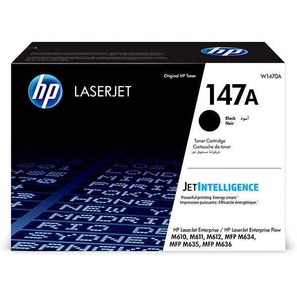 Cartus toner HP LJ ENTERPRISE M611dn, LJ ENTERPRISE M612dn, LJ ENTERPRISE M635 NR.147A 10.5k Black Original