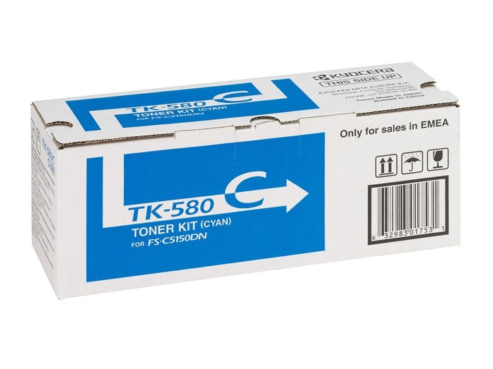 Cartus toner Kyocera Mita FSC 5150DN TK-580 TK-580C 2.8k Cyan Original
