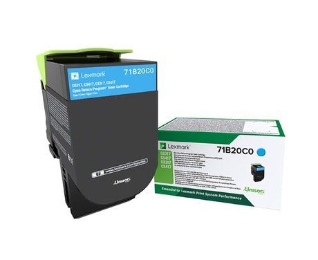 Cartus toner Lexmark Return CX317DN, CX417DE, CX517DE, CS317DN, CS417DN 71B20C0 2.3k Cyan Original