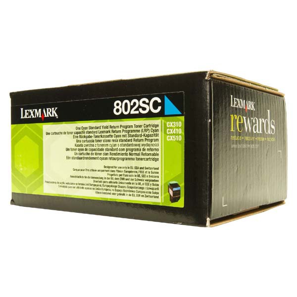 Cartus toner Lexmark Return CX310N NR.802S 80C2SC0 2k Cyan Original