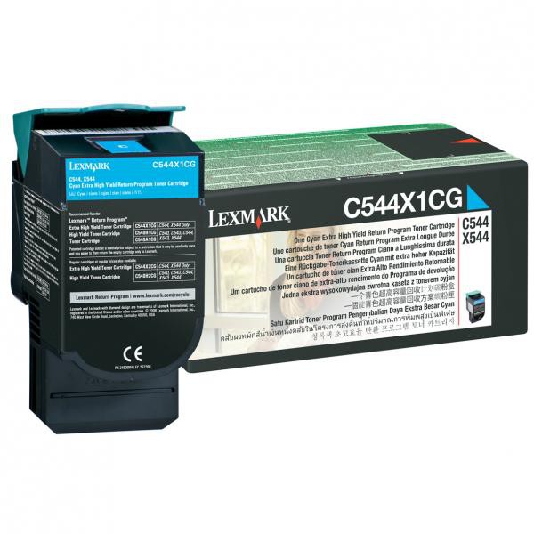 Cartus toner Lexmark Return C544 C544X1CG 4k Cyan Original