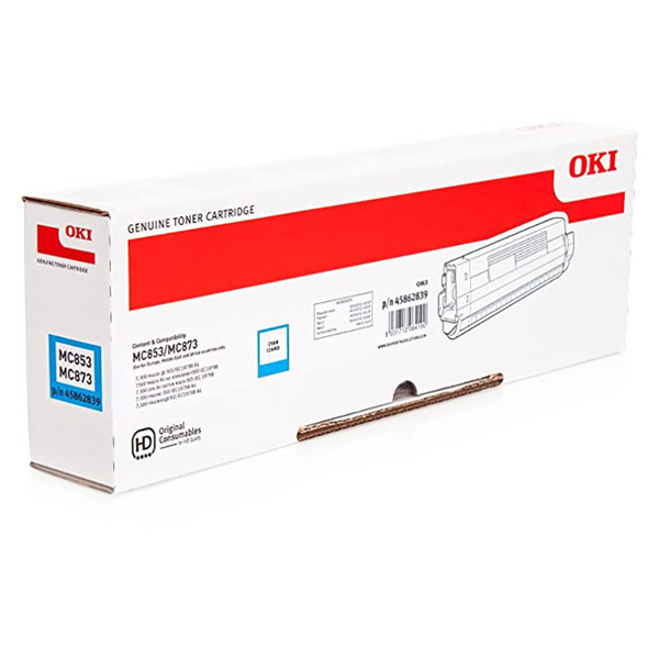 Cartus toner Okidata MC 853, MC 873 45862839 7.3k Cyan Original