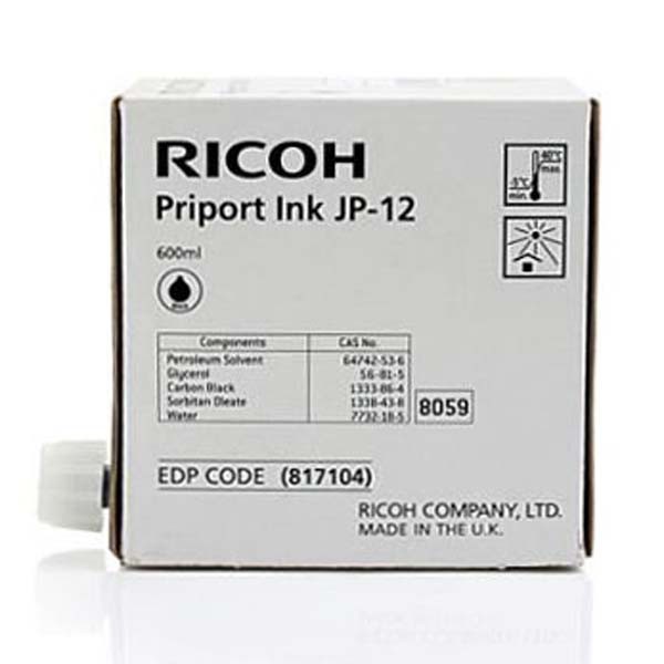 Cerneala Ricoh DX 3443, JP 1250, JP 3000, DX 3440, DX 3243, JP 1210, JP 1255, DX 3240 JP-12 Black Original