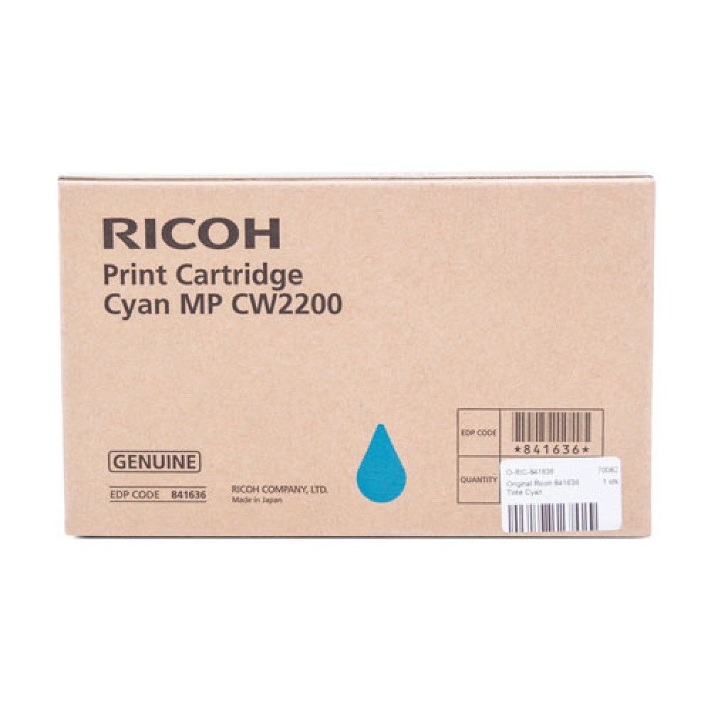 Cerneala Ricoh Aficio MP CW2200SP, Aficio MP CW2200 841636 Cyan Original