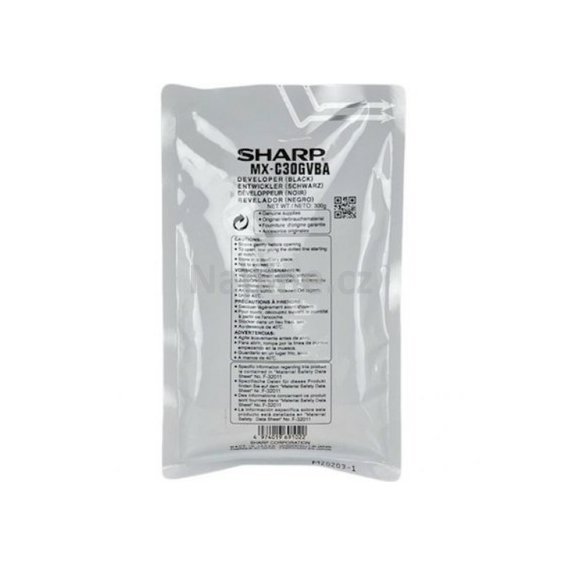 Developer Sharp MX C 250 E, MX C 250 F, MX C 250 FE, MX C 250 FR, MX C 300 E, MX C 300 P, MX C 300 W, MX C 300 WE, MX C 300 WR, MX C 301 W MX-C30GVB 75k Black Original