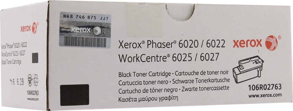 Cartus toner Xerox Phaser 6020, WorkCenter 6027, Phaser 6022, WorkCenter 6025 106R02763 Black Original
