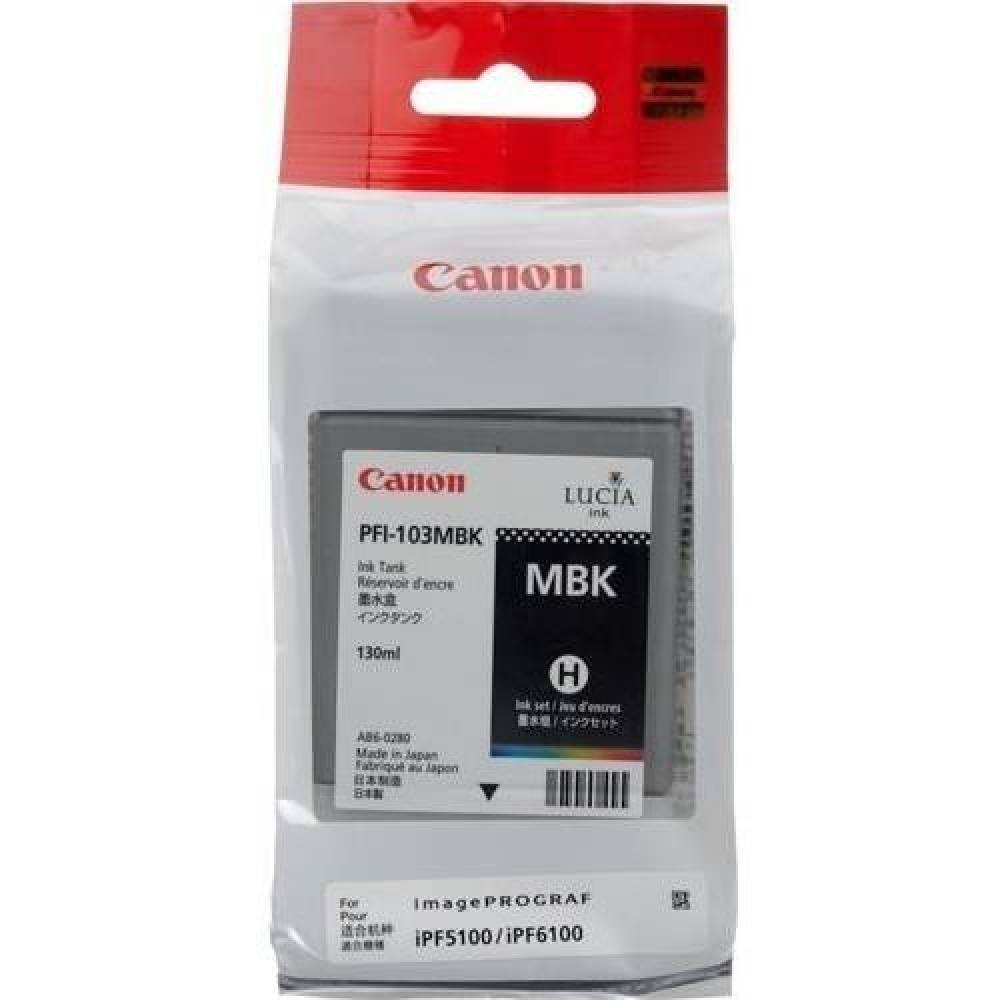 Pigment Ink Tank Canon PFI-103 iPF 6100, iPF 6200, iPF 5100 PFI-103, 2211B001AA Inks 130 ml Matt Black Original