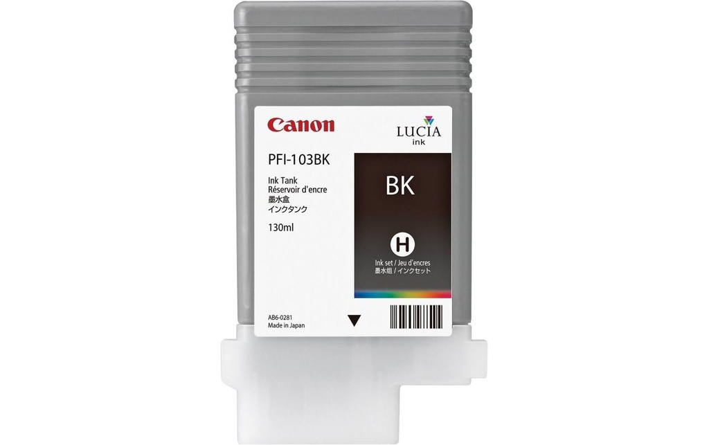 Pigment Ink Tank Canon PFI-103 iPF 6100, iPF 6200, iPF 5100 PFI-103, 2212B001AA Inks 130 ml Black Original