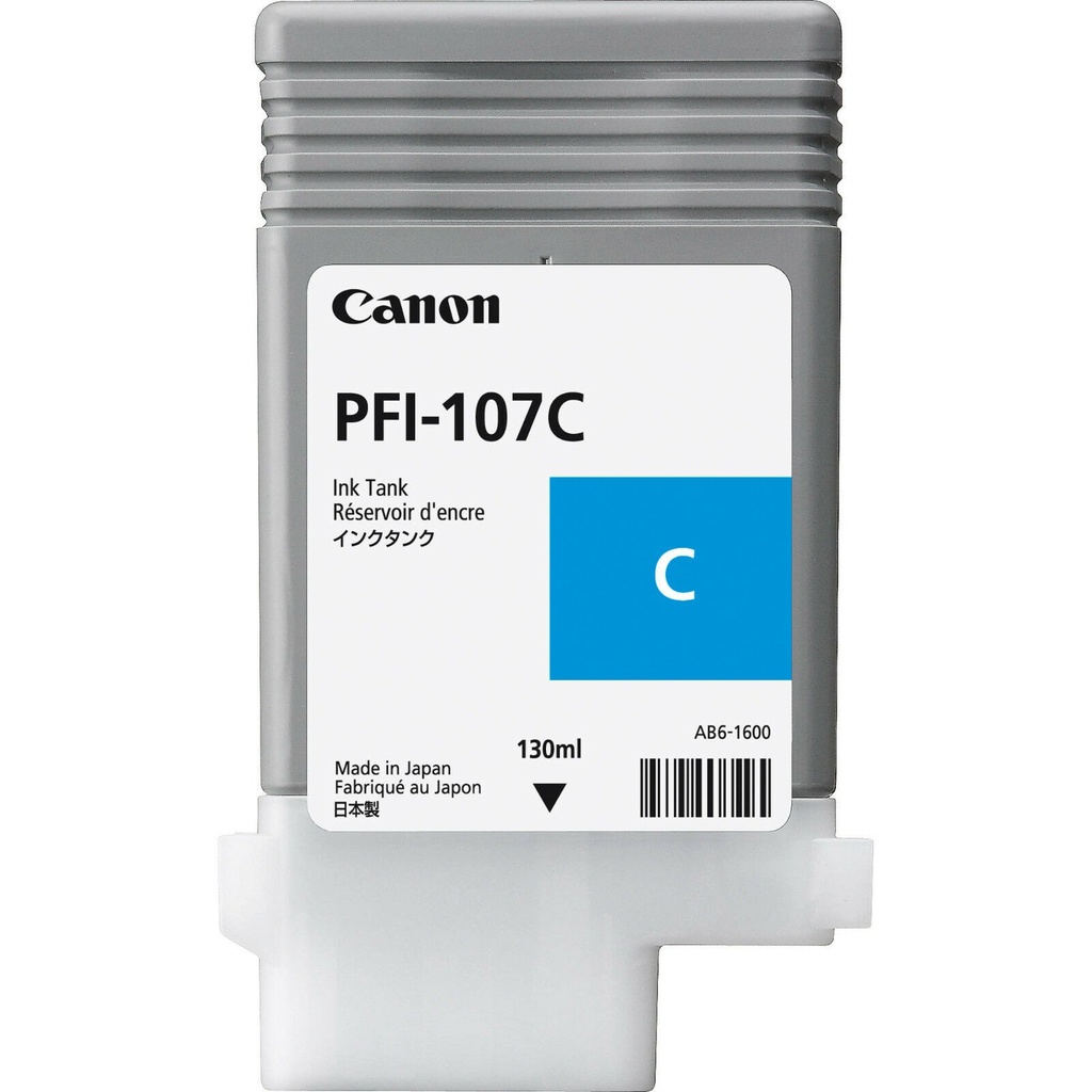 Pigment Ink Tank Canon iPF 770, iPF 780, iPF 785, iPF 670, iPF 680, iPF 685, PFI-107, 6706B001AA Inks 130 ml Cyan Original