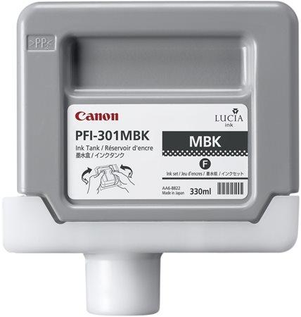 Pigment Ink Tank Canon PFI-301 iPF 8000, iPF 8000S, iPF 9000, iPF 9000, iPF 9000S PFI-301, 1485B001AA Inks 330 ml Matt Black Original