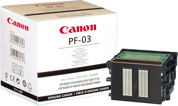 Print Head Canon PF-03 LP24, iPF 6000S, iPF 6100, iPF 6200, iPF 700, iPF 710, iPF 720, iPF 810, iPF 820, iPF 815iPF 8000, iPF 8100, iPF 8000S, iPF 9000, iPF 9000, iPF 9100, iPF 9000S, iPF 500, LP 17, iPF 5000, iPF 510, iPF 5100, iPF 610, iPF 600, iPF 605 Original