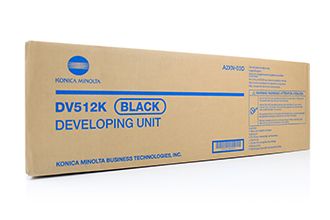 Developer Minolta bizhub C224, bizhub C224e, bizhub C364, bizhub C364e, bizhub C454, bizhub C454e, bizhub C554, bizhub C554e, bizhub C284, bizhub C284e, DV-512, DV512K, A2XN03D, Black, Original