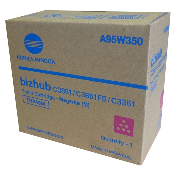 Cartus toner Minolta Bizhub C3351, Bizhub C3851FS, Bizhub C3851 TNP49 TNP49M A95W350 1 cartridge, Simitri HD-Toner, yield approx. 12K / 5% Magenta Original