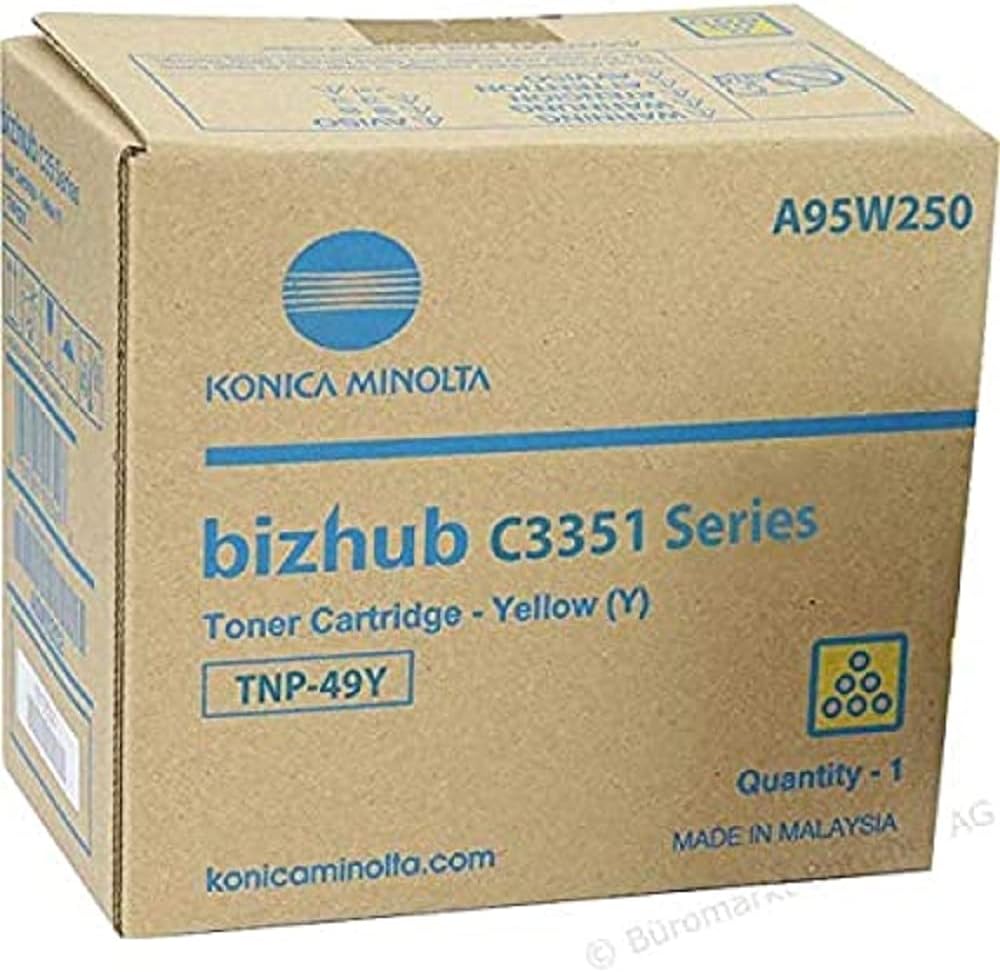 Cartus toner Minolta Bizhub C3351, Bizhub C3851FS, Bizhub C3851 TNP49 TNP49Y A95W250 1 cartridge, Simitri HD-Toner, yield approx. 12K / 5% Yellow Original