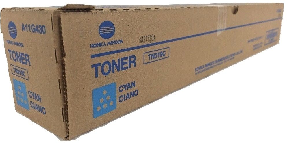 Cartus toner Minolta Bizhub C 360 TN319 TN319C A11G450 1 spiral bottle, yield approx. 26k / 5% Cyan Original