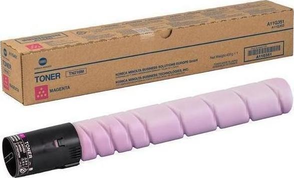 Cartus toner Minolta Bizhub C220, Bizhub C280, TN216 TN216M A11G351 1 spiral bottle, yield approx. 26k / 5% Magenta Original