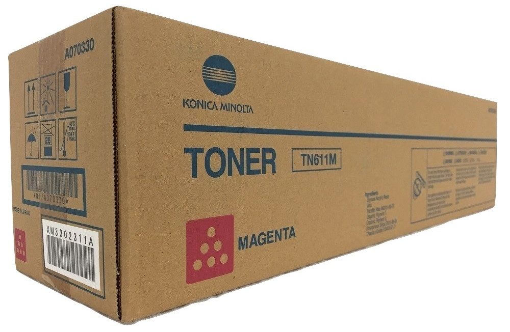 Cartus toner Minolta Bizhub C451, Bizhub C650, Bizhub C550 TN611 TN611 M A070350 1 cartridge, 472g Polymer toner, approx. 27k / 5% Magenta Original