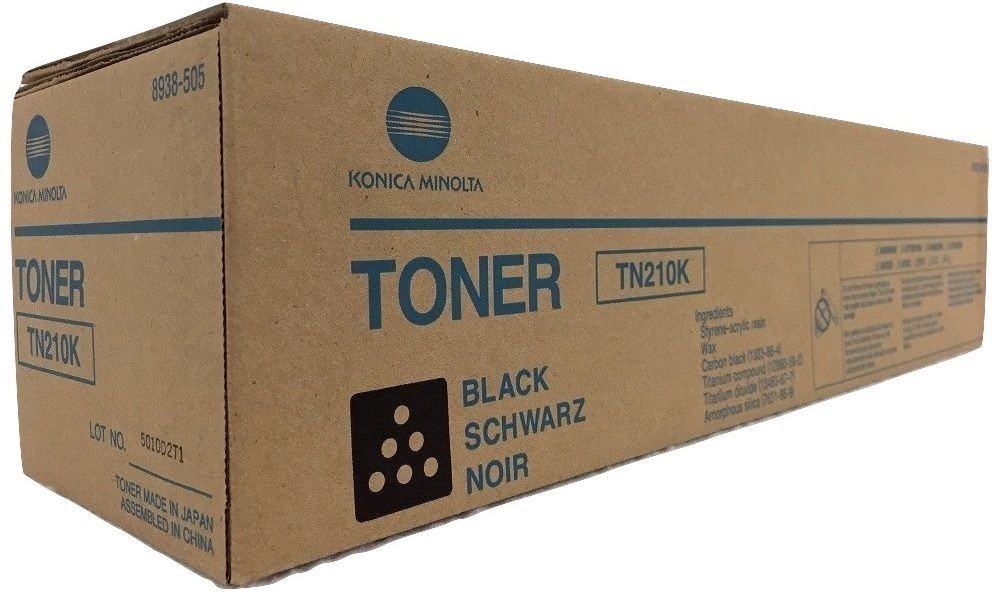 Cartus toner Minolta Bizhub C250, Bizhub C252, Bizhub C252P, Bizhub C 250P TN210 TN210 K 8938509 1 cartridge, approx. 20k / 5%, Polymer-Toner Black Original