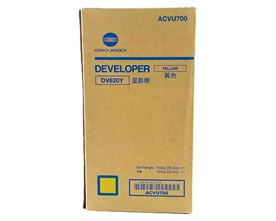 Developer Minolta Accurio Press C12000, Accurio Press C14000 DV620 DV620Y, ACVU700 1 bag, developer, yield ca. 4.600k Yellow Original