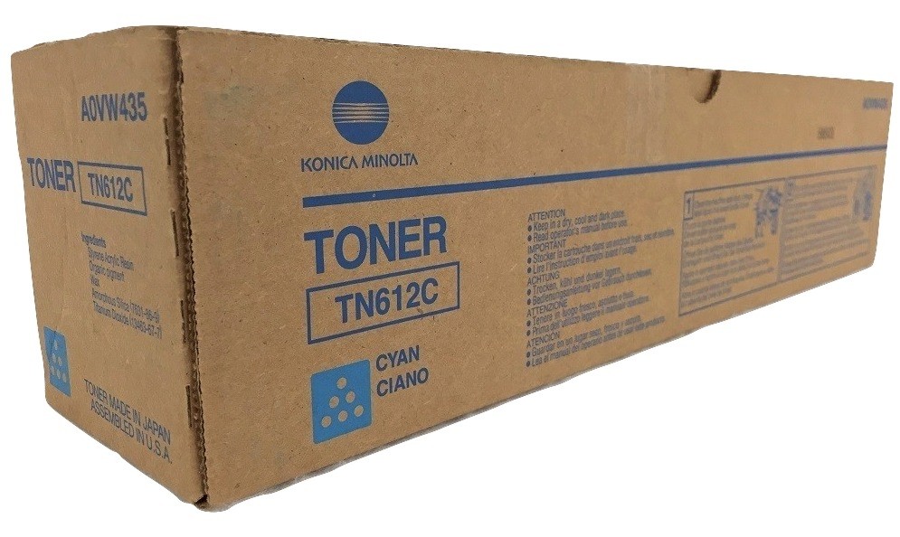 Cartus toner Minolta Bizhub Pro C6501+eP, Bizhub Pro C5501 TN612 TN612C, A0VW450 1 bottle cartridge, 500g, yield C6501 ca. 26k / C5501 ca. 25k (5%) Cyan Original