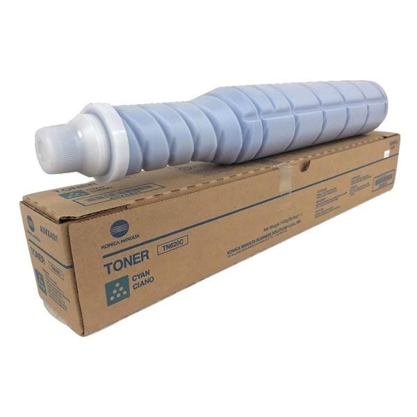 Cartus toner Minolta Bizhub Press Pro C1060L TN620 TN620C, A3VX451 1 bottle cartridge, Polymer toner, yield ca. 70k (5%) Cyan Original