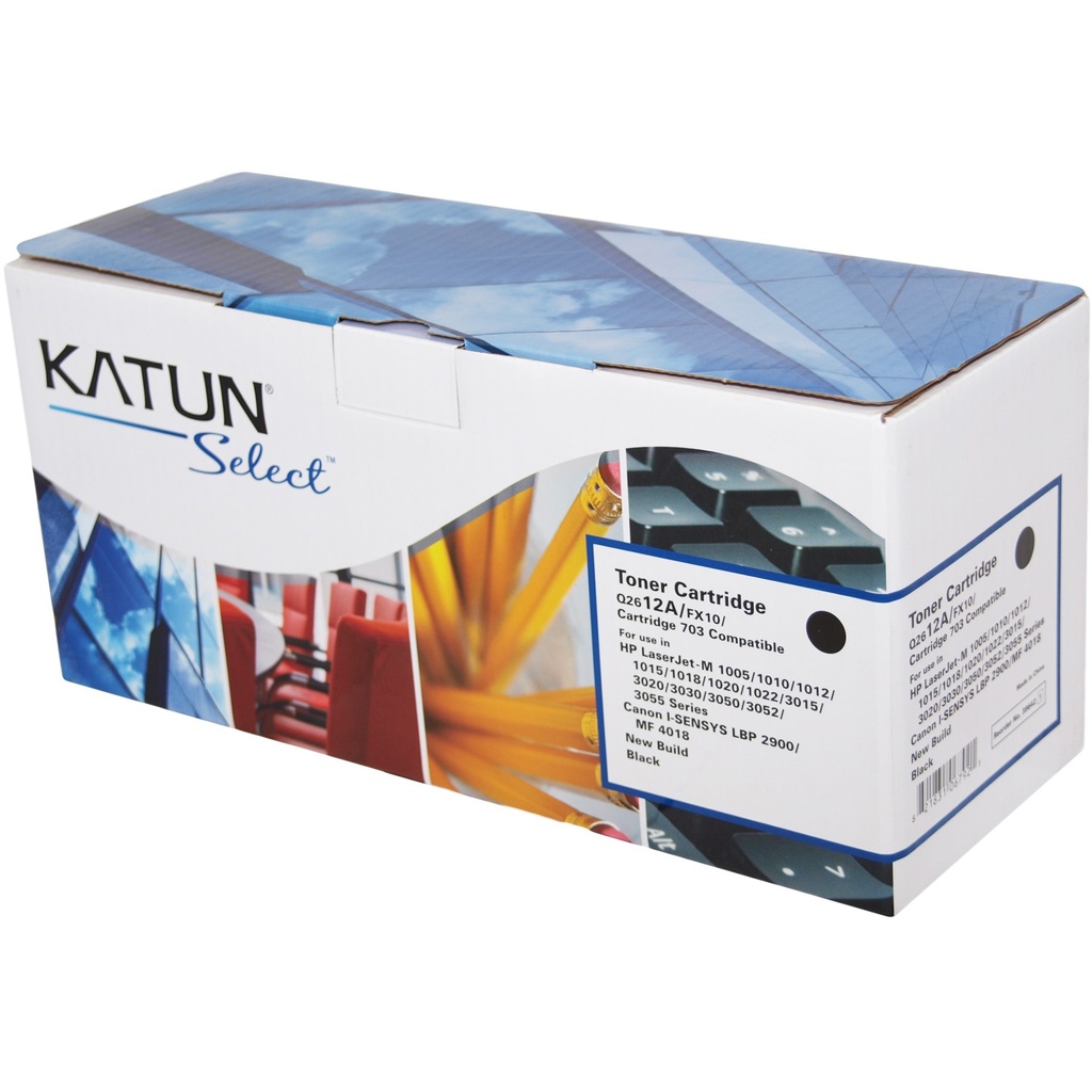 Cartus toner HP LJ 1010, LJ 1012, LJ 1015, LJ 1018, LJ 1020, LJ 1020 +, LJ 1022, LJ 1022 N, LJ 1022 NW, LJ 3015, LJ 3020, LJ 3030, LJ 3050, LJ 3050 Z, LJ 3052, Q2612A, 7616A005AA, CARTRIDGE 703, 0263B002AA, FX10 44301, CRG-703, Black, Compatibil Katun Select